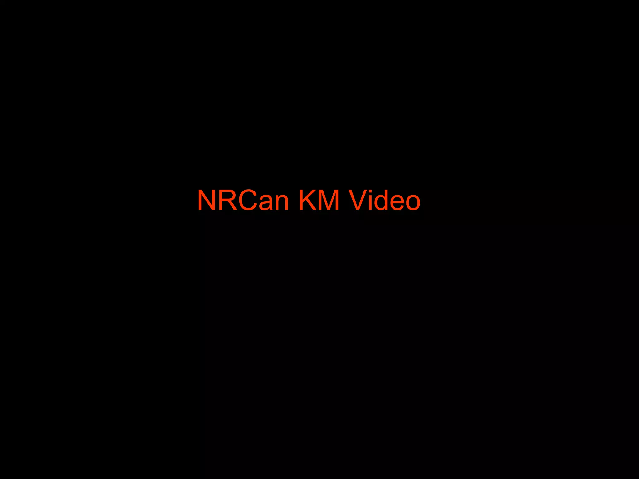 NRCan KM Video 