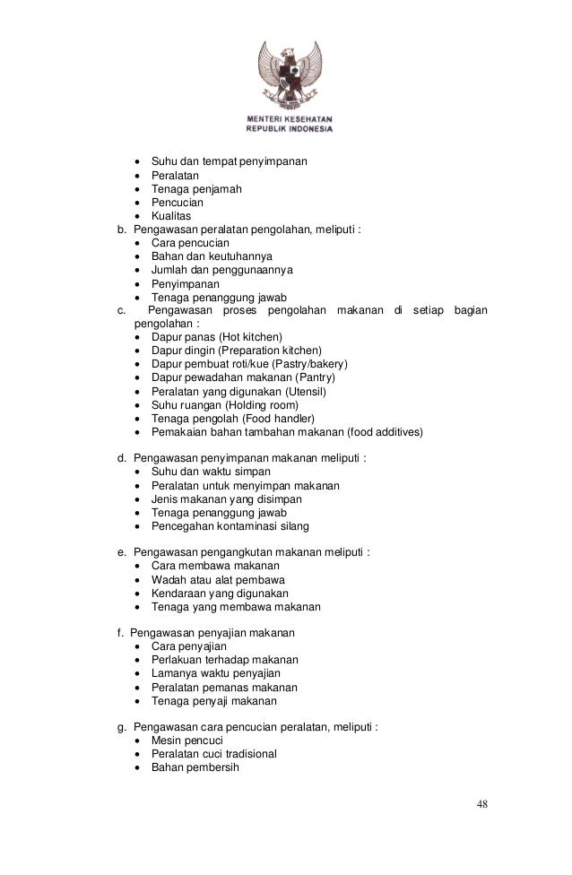 Kmk no 715 ttg persyaratan hygiene sanitasi jasaboga Kmk no 715 ttg persyaratan hygiene sanitasi jasaboga