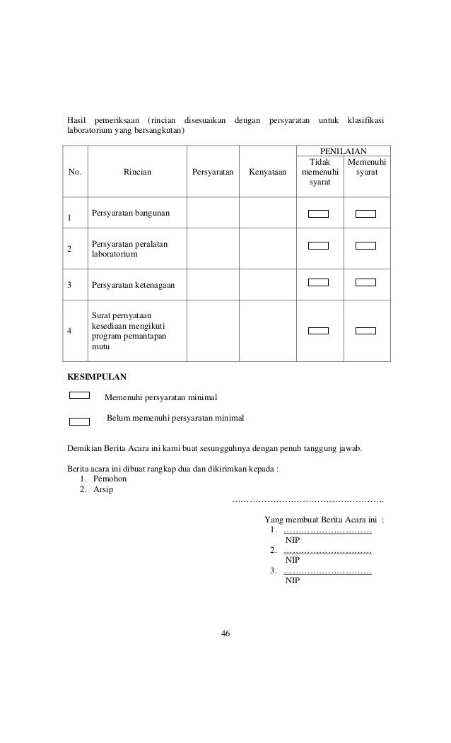 rangkap surat 3 jalan ttg laboratorium 04 Kmk swasta kesehatan no.