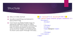 Kml Sample Kml and Its Applications | PPTX