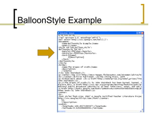 BalloonStyle Example 