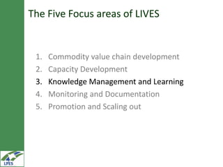 Knowledge management, communication and e-extension in the LIVES project