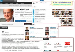 Dr.-Ing. Josef Hofer-Alfeis, 2014 - 4
245
2014: >260 MM members
de.linkedin.com/in/jhaconsult/
22
 