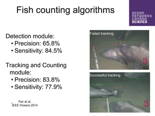 Arctic Change 2014 | Ottawa
slightly from the ﬁsh detection stage due to slow moving ﬁsh
and heavily crowded scenes. The f...