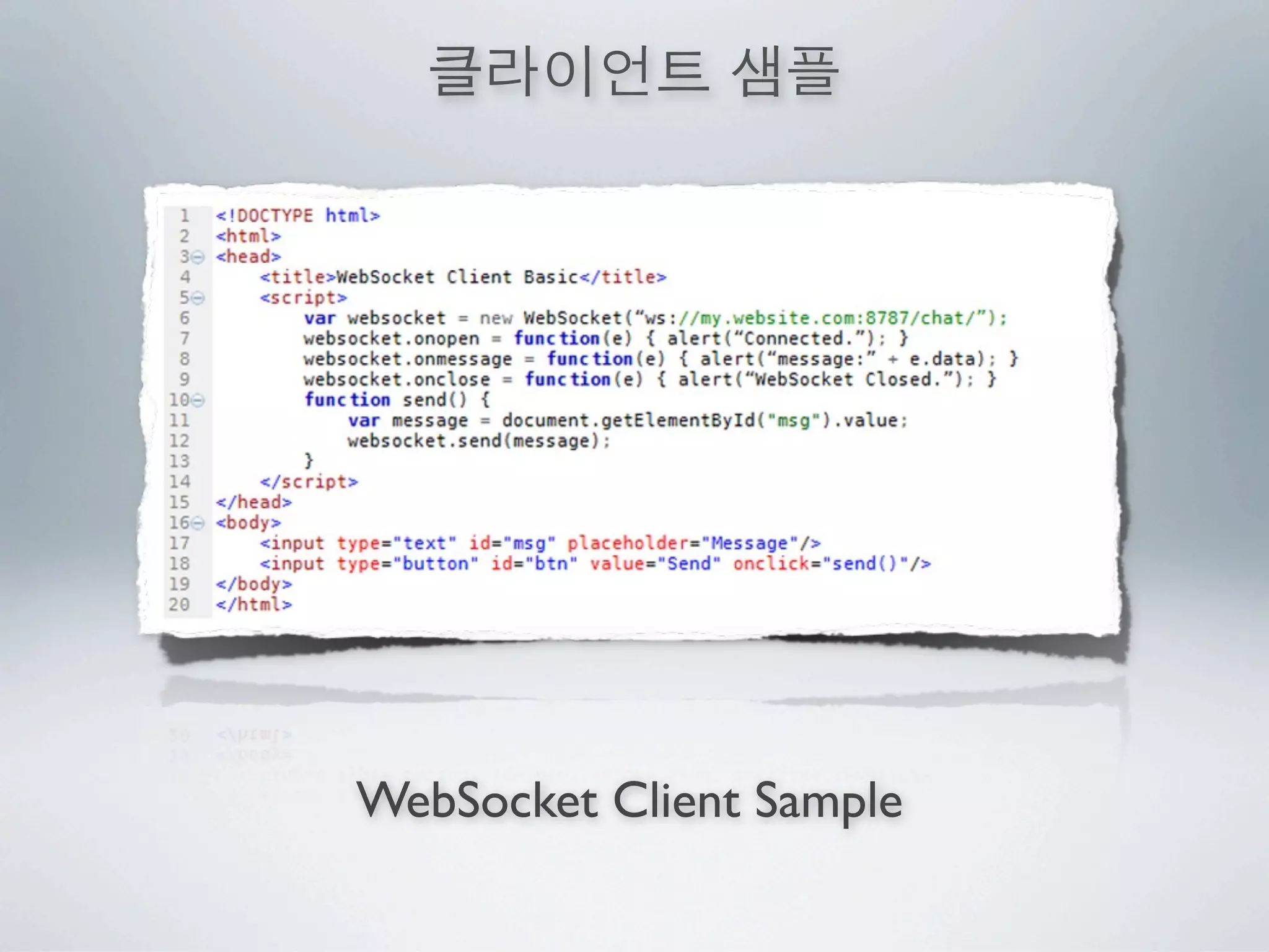WebSocket Client Sample
 