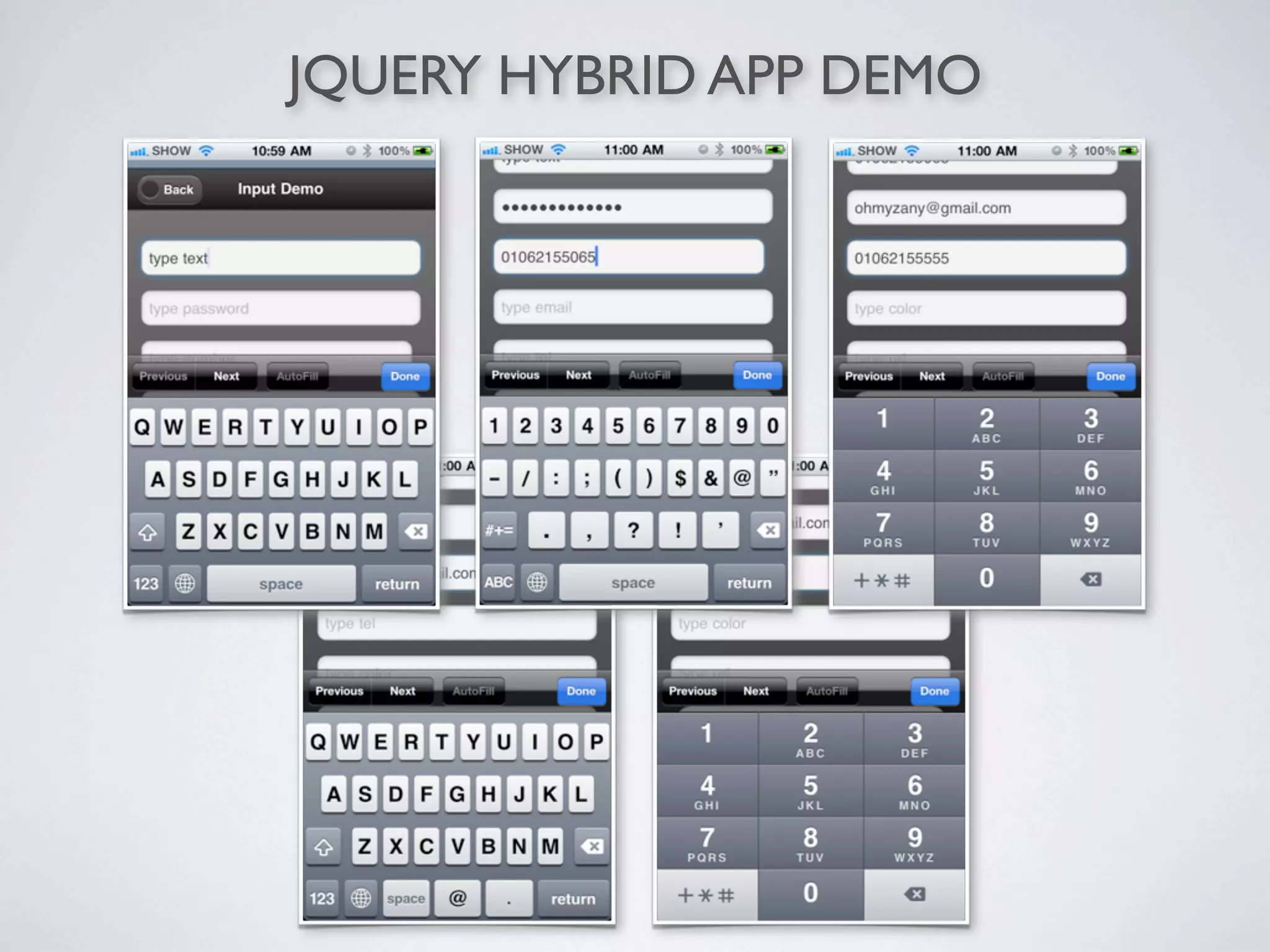 JQUERY HYBRID APP DEMO
 