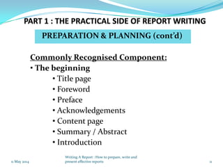 Writing a report a guideline | PPTX