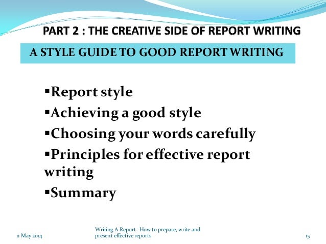 Effective report writing guide