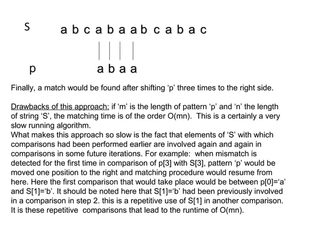 KMP Pattern Matching algorithm | PPT