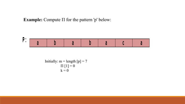 KMP String Matching Algorithm | PPTX