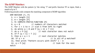KMP String Matching Algorithm | PPT