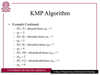 Knutt Morris Pratt Algorithm by Dr. Rose.ppt