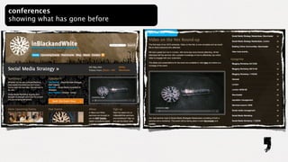 conferences
showing what has gone before
 