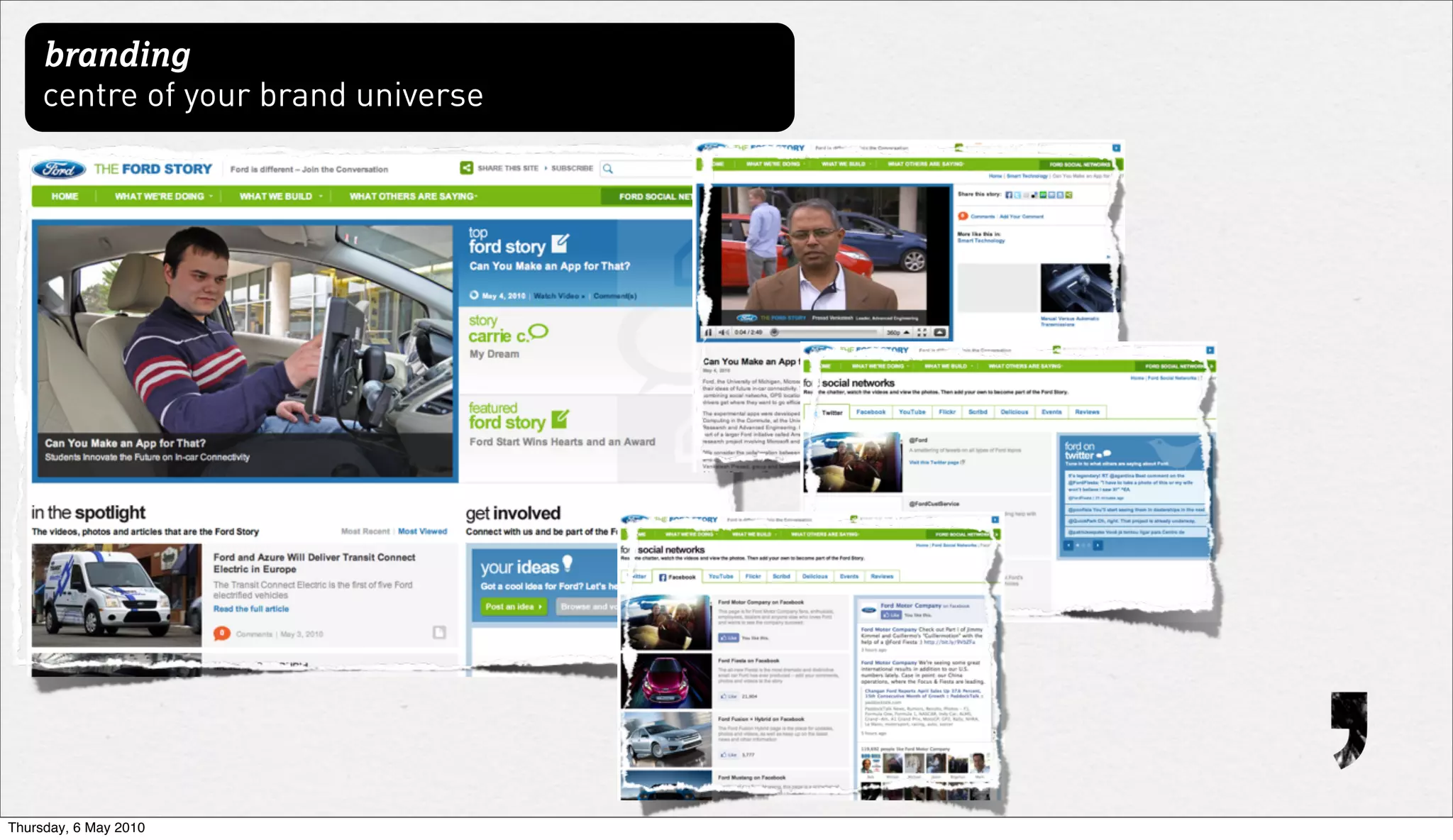 branding
     centre of your brand universe




Thursday, 6 May 2010
 