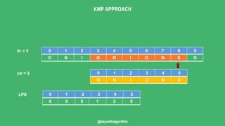 KMP Pattern Search Algorithm | PPTX