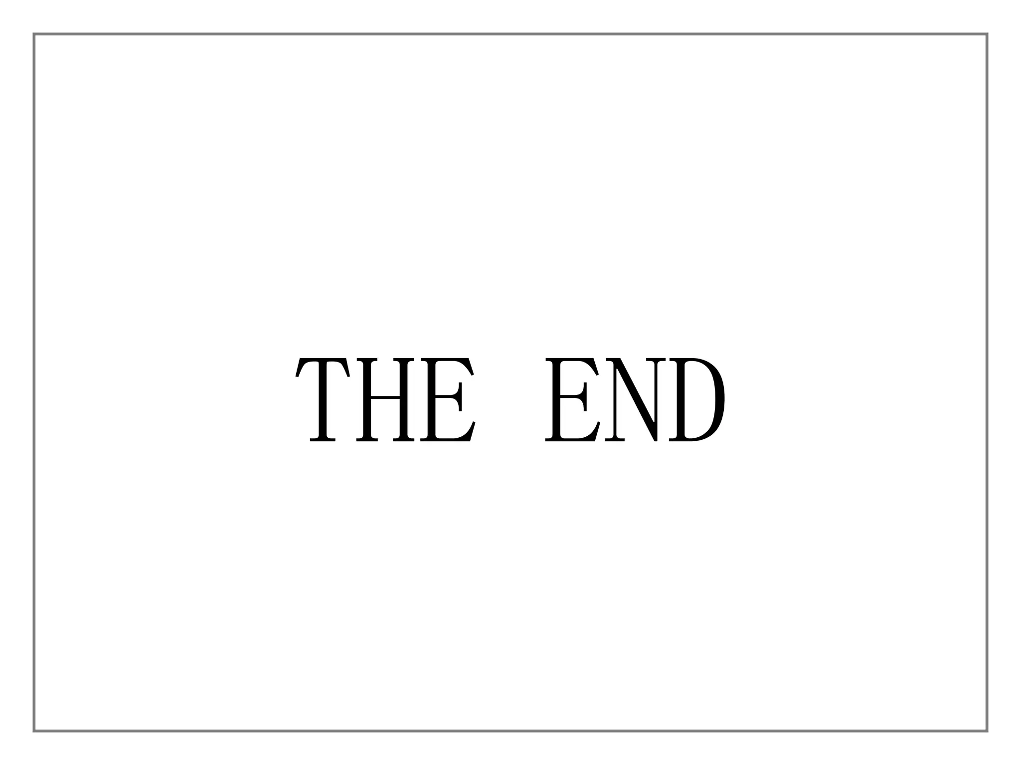THE END 