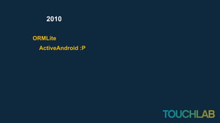 2010
ORMLite
ActiveAndroid :P
 