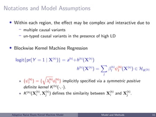 Notations and Model Assumptions
• Within each region, the eﬀect may be complex and interactive due to
– multiple causal va...