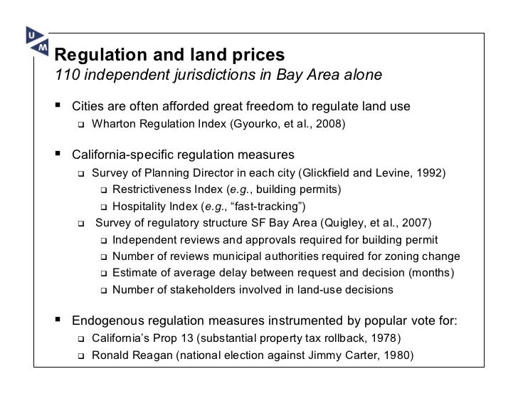 Land Prices and Regulation