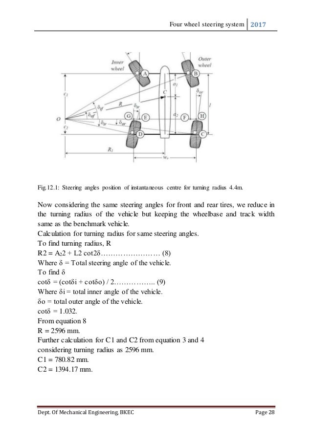 FOUR WHEEL STEERING SYSTEM