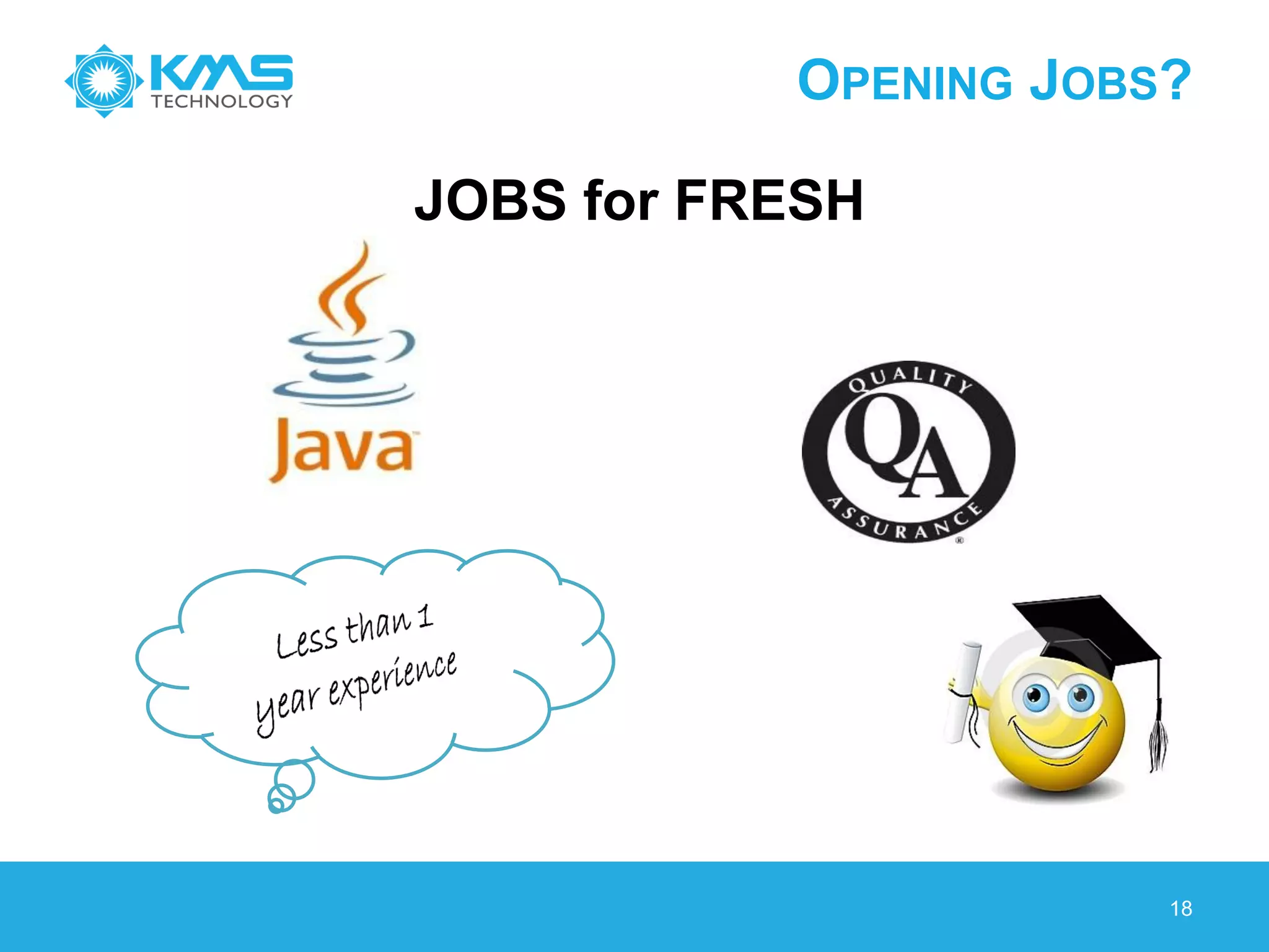 OPENING JOBS?
18
JOBS for FRESH
 