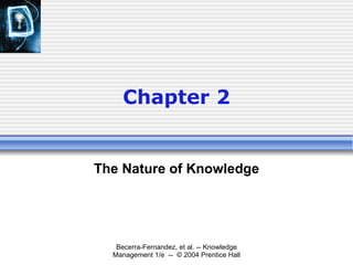 Chapter 2 The Nature of Knowledge 