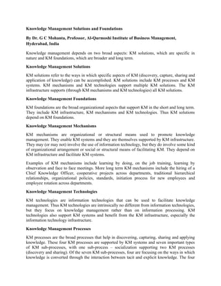 Knowledge Management Process Pdf