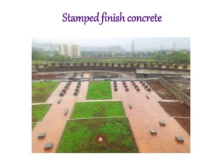 Stamped finish concrete
 