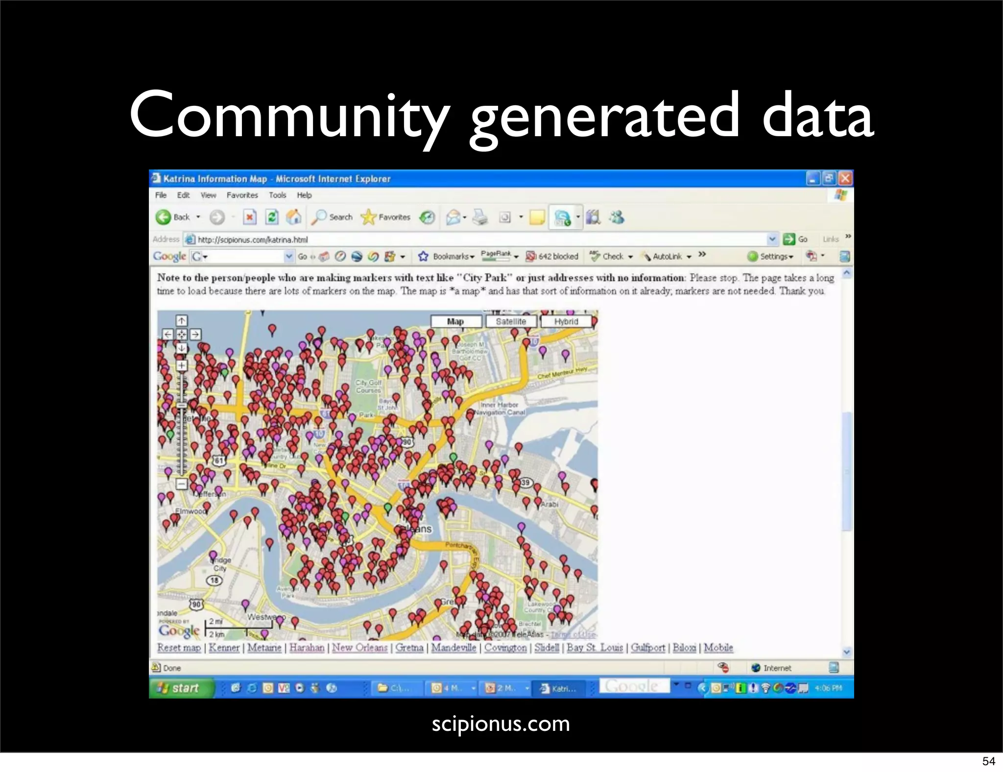 Community generated data




         scipionus.com
                           54
 