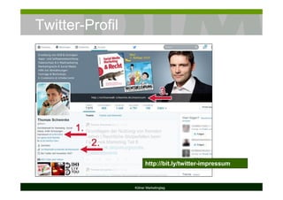 Twitter-Profil
Kölner Marketingtag
http://bit.ly/twitter-impressum
 