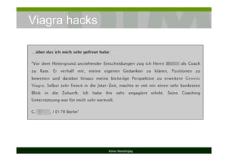 Viagra hacks
Kölner Marketingtag
 