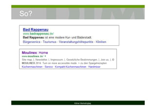 So?
Kölner Marketingtag
 