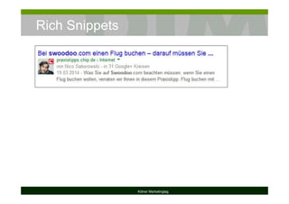 Rich Snippets
Kölner Marketingtag
 