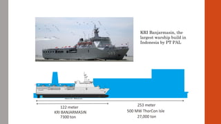 KRI Banjarmasin, the
largest warship build in
Indonesia by PT PAL
 