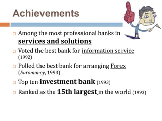 Young Tigers (Some Example)Pei-Yuan ChiaHead of global consumer bankingExperience at General Food as Brand Manager for coffeeLawrence M. SmallHead of commercial banking OperationsClassically Trained GuitaristExperience at Ford Motor