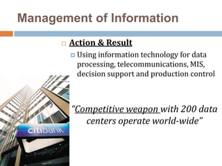 Customer ResponsivenessMortgage Financing15 minutes to process loans!Based on thorough understanding nature of market and customer needs