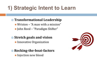 Management of InformationObjectiveMake the bank capitalise on the vast potential of technology