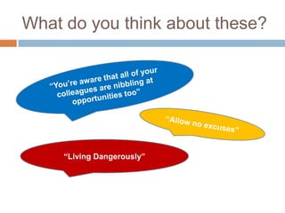 1) Strategic Intent to LearnTransformational LeadershipWriston – “A man with a mission”John Reed – “Paradigm Shifter”Stretch goals and visionInnovative OrganizationRocking-the-boat-factorsInjection new blood