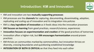 The Role of Knowledge Management in Agricultural Innovation Systems ...