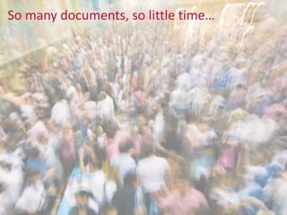 So many documents, so little time…
 
