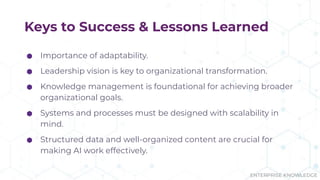 Success Challenges Key Learning Nurturing Knowledge - A Journey in Building a KM Program from Scratch ...