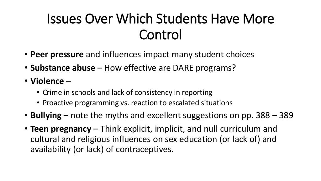 Social issues affecting students and schools chapter 11