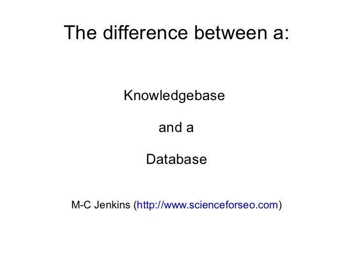 similarities between knowledge base and database