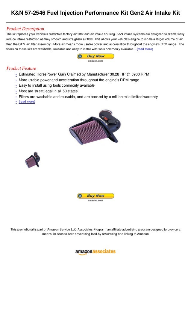 K&n 57 2546 fuel injection performance kit gen2 air intake kit