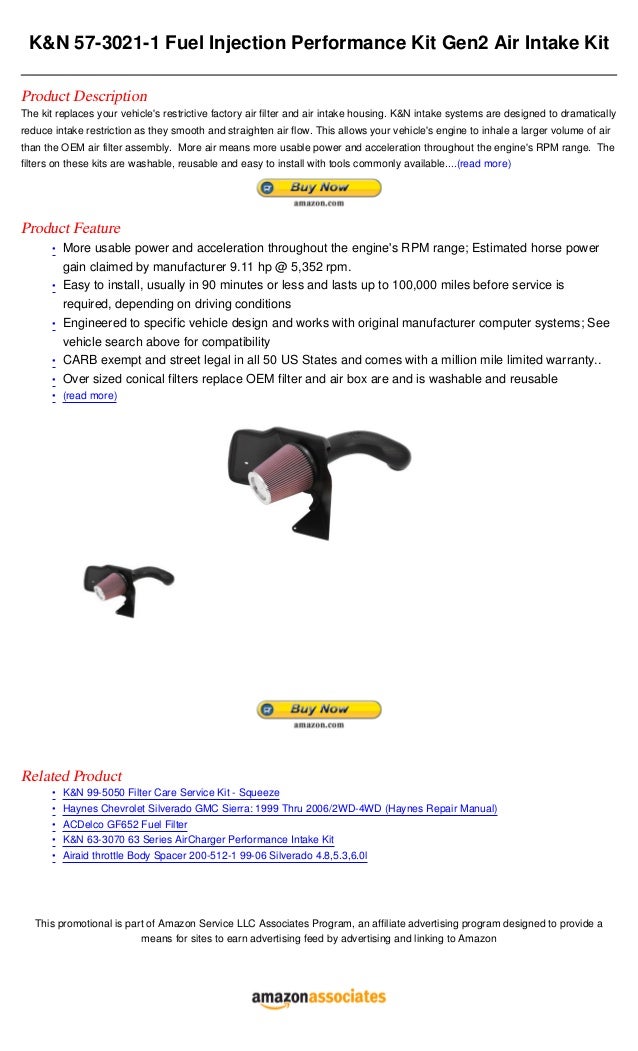 K&n 57 30211 fuel injection performance kit gen2 air intake kit