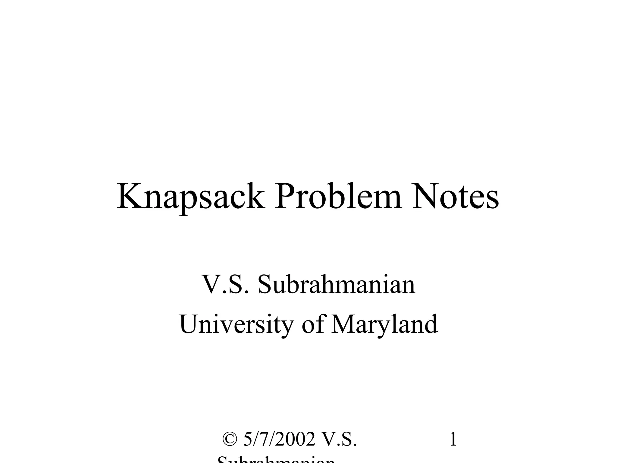 Knapsack Algorithm www.geekssay.com