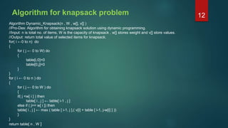Knapsack Dynamic | PPT