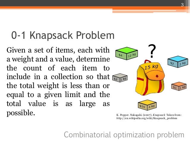 Solving 0-1 knapsack problems based on amoeboid organism algorithm