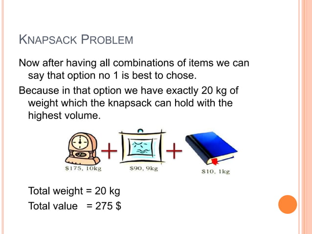 Knapsack problem | PPT