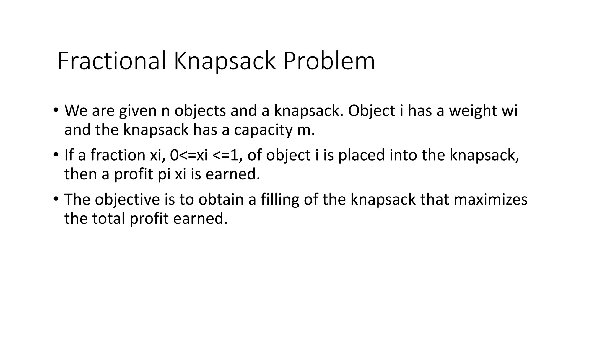 Knapsack problem | PPT